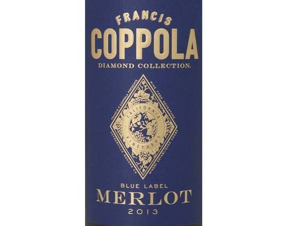 Order Francis Ford Coppola Winery, Diamond Collection Merlot Blue Label California (2017) · 750 mL food online from House Of Wine store, New Rochelle on bringmethat.com
