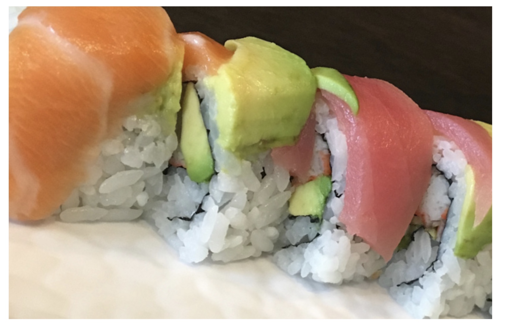 Order Rainbow Roll food online from Tomo Japanese Cuisine store, Troy on bringmethat.com