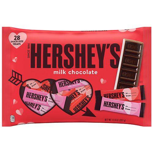 Order Hershey's Snack Size Candy Bars, Valentine's Day, Bag - 12.6 oz food online from Walgreens store, SHEPHERDSVILLE on bringmethat.com
