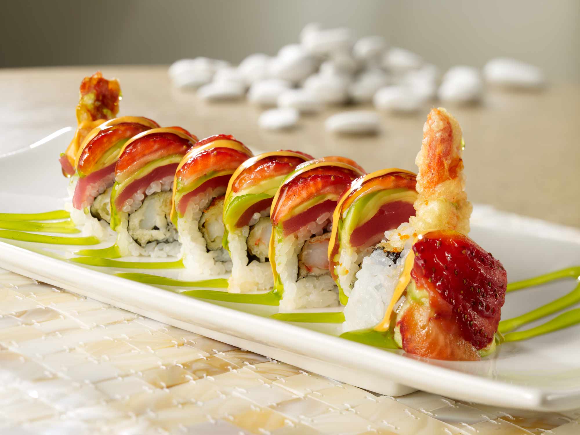 Order Strawberry Field Roll food online from Izumi Japanese Restaurant store, Youngstown on bringmethat.com