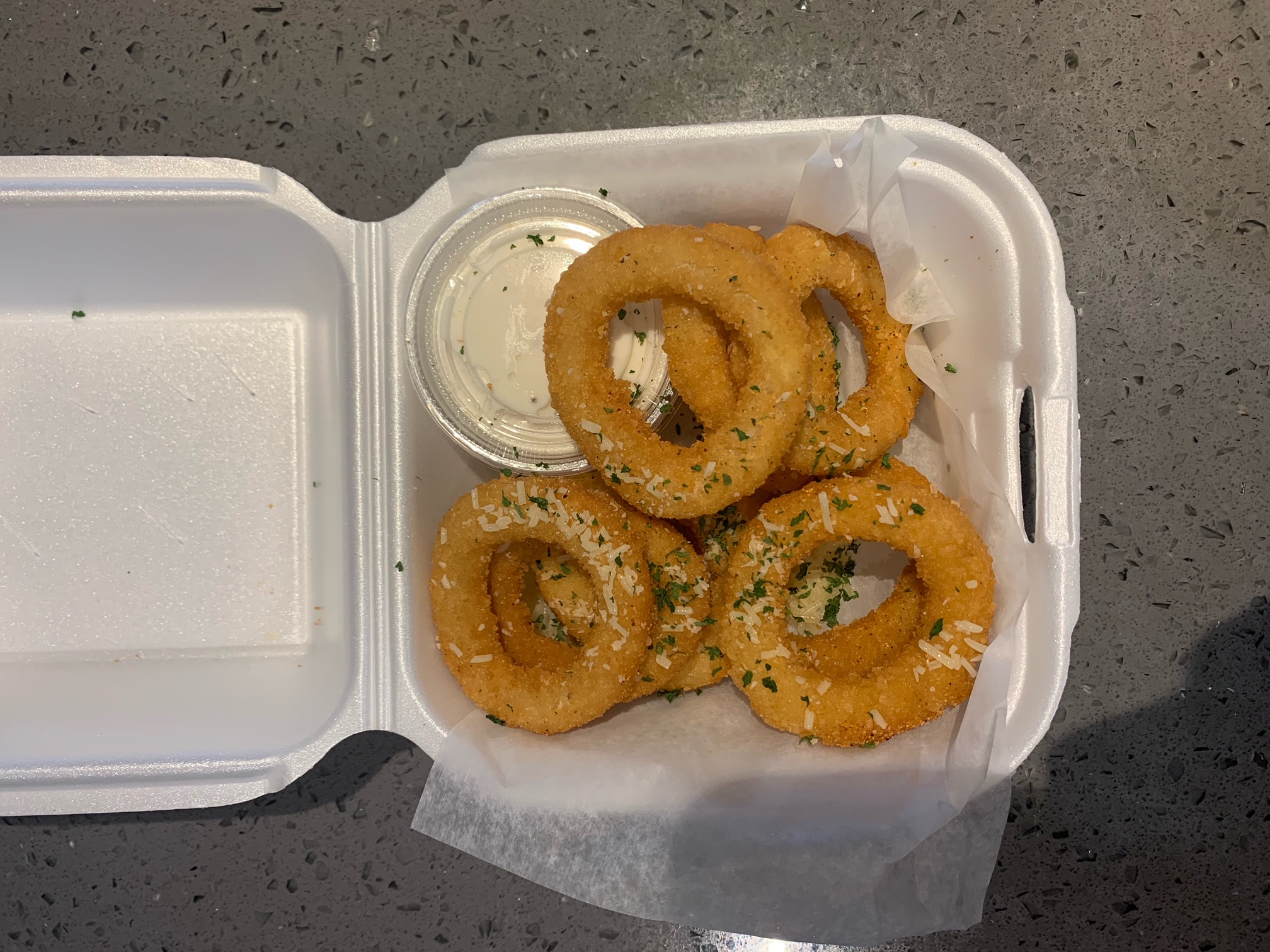 Order Onion Rings food online from Solid Rock Cafe store, Antioch on bringmethat.com