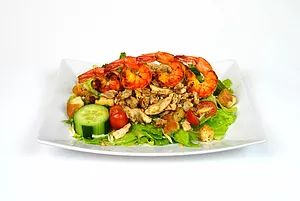 Order Rotisserie Chicken and 4 Piece Shrimp Salad food online from Campestre Chicken store, Lincoln Park on bringmethat.com