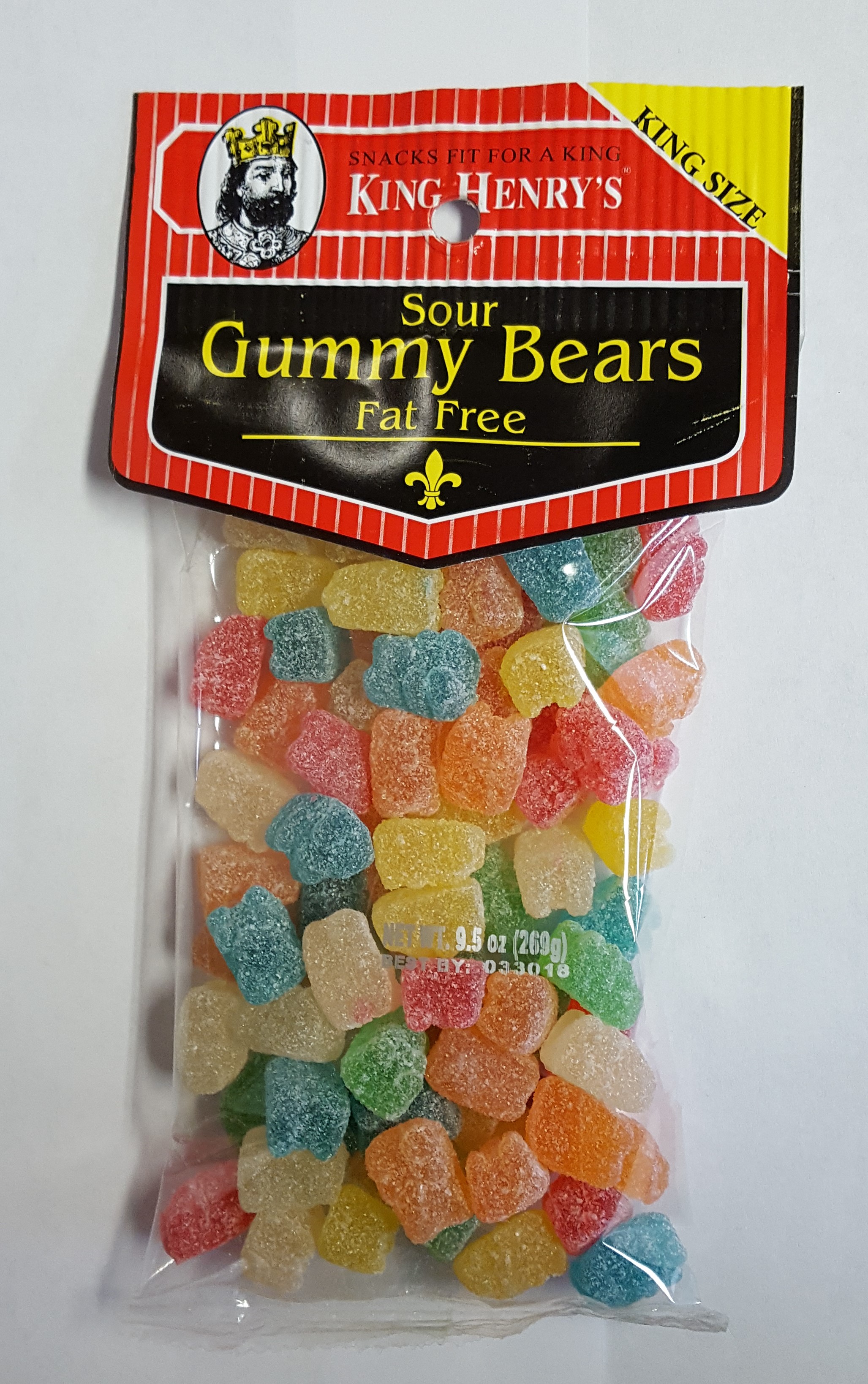 Order King Henry's Sour Gummy Bears KING SIZE food online from Friends Liquor store, San Francisco on bringmethat.com
