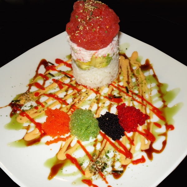 Order Ahi Tower Roll food online from JS Sushi store, Carrollton on bringmethat.com