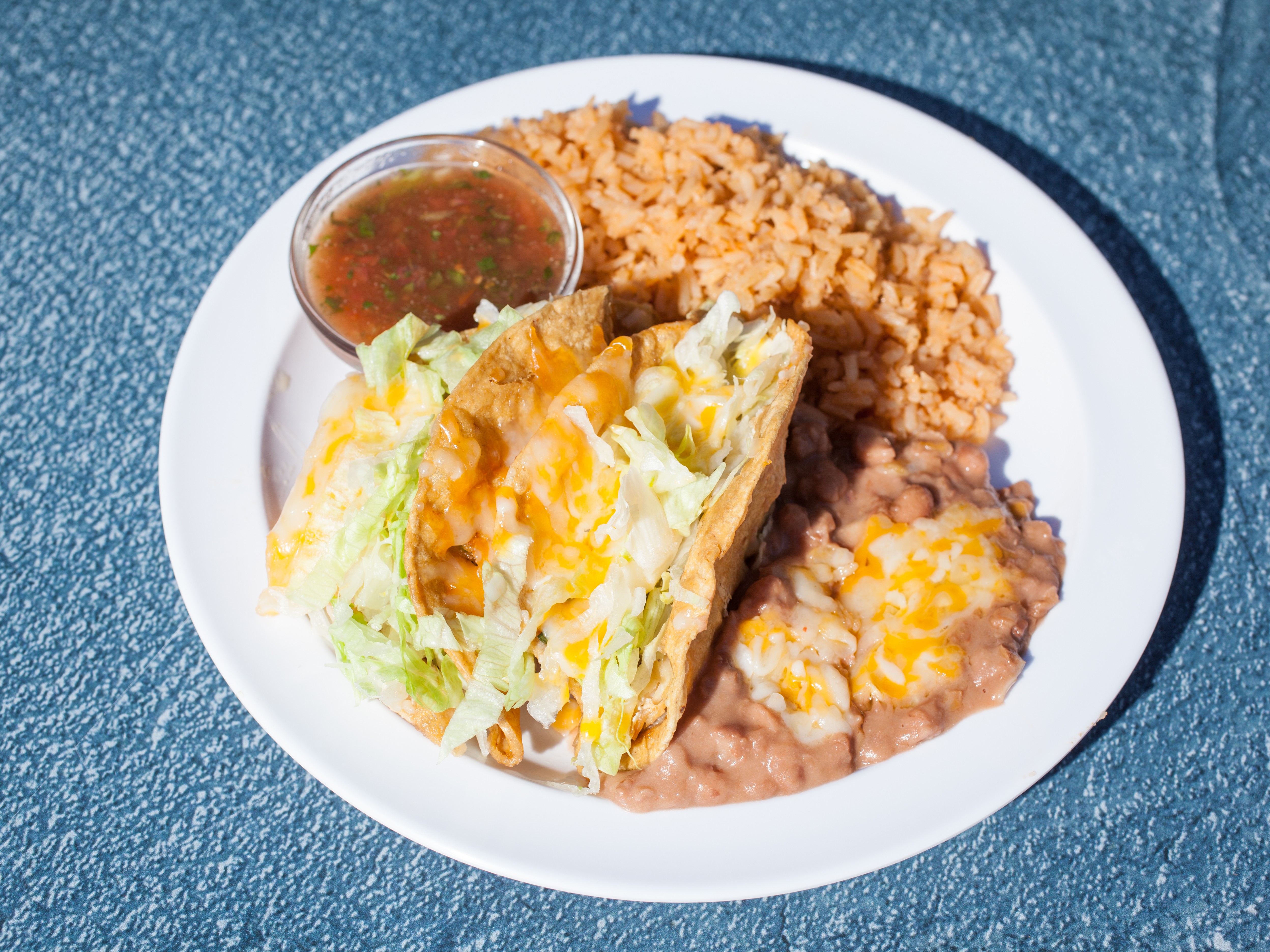 Order 7. Two Tacos Combo food online from Lienzo Charro store, Temecula on bringmethat.com
