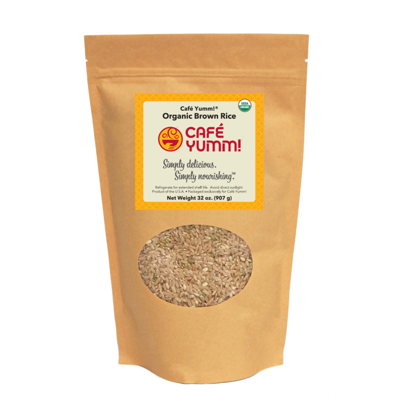 Order Cafe Yumm!® Organic Brown Rice - 32 oz Bag food online from Cafe Yumm! store, Eugene on bringmethat.com