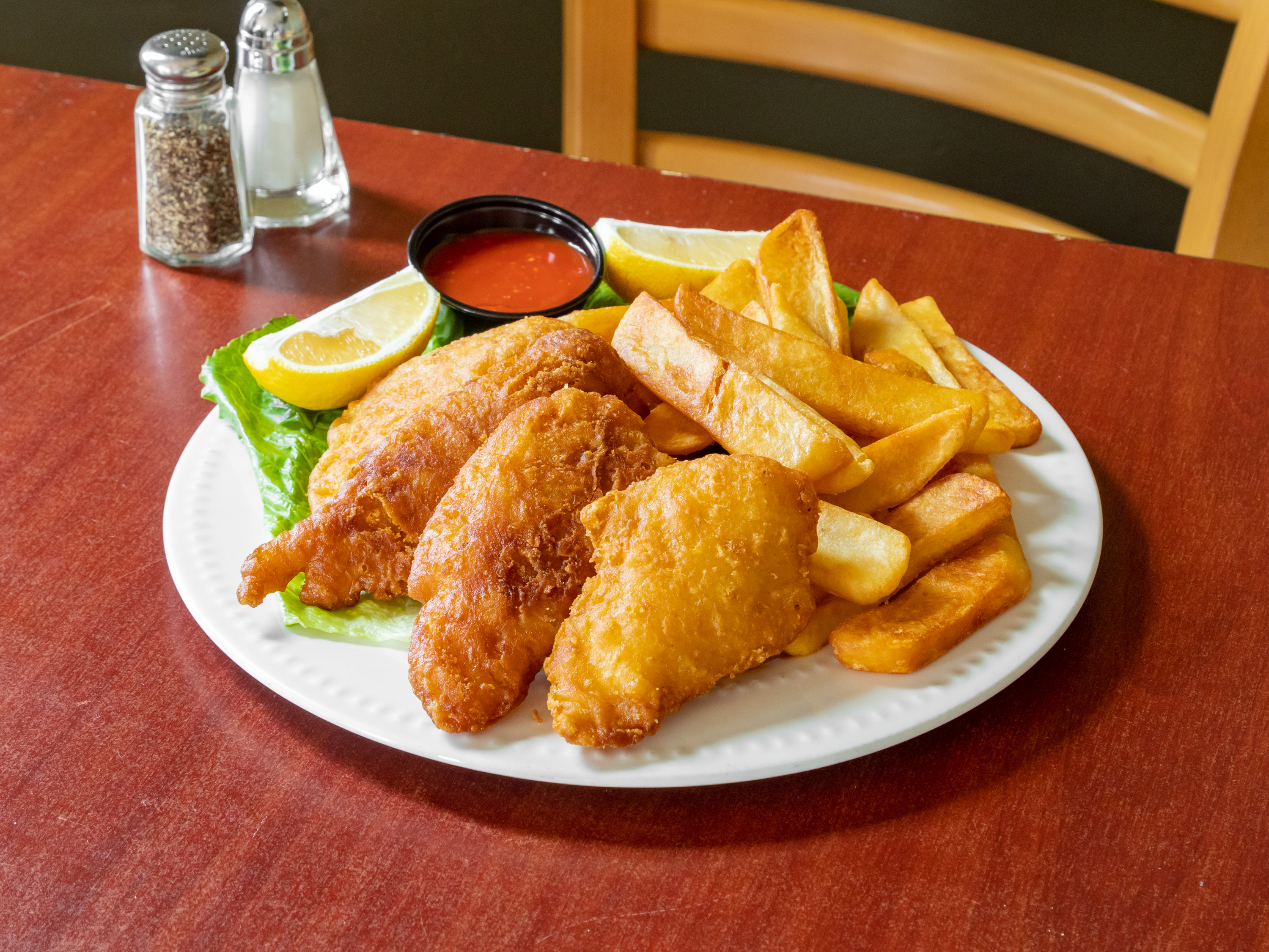 Order Fish and Chips  food online from Sharky Wings & Raw Bar store, Phillipsburg on bringmethat.com