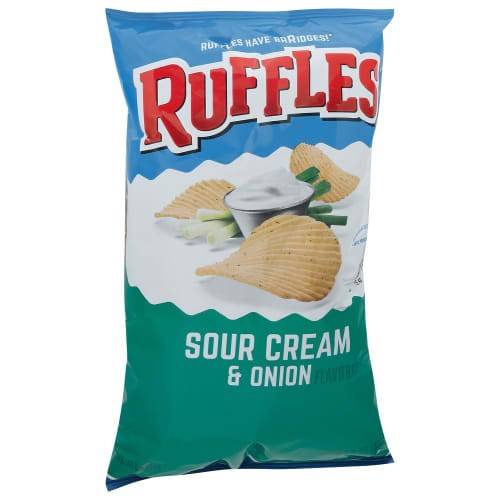 Order Ruffles · Sour Cream & Onion Potato Chips (8 oz) food online from Mesa Liquor store, Mesa on bringmethat.com