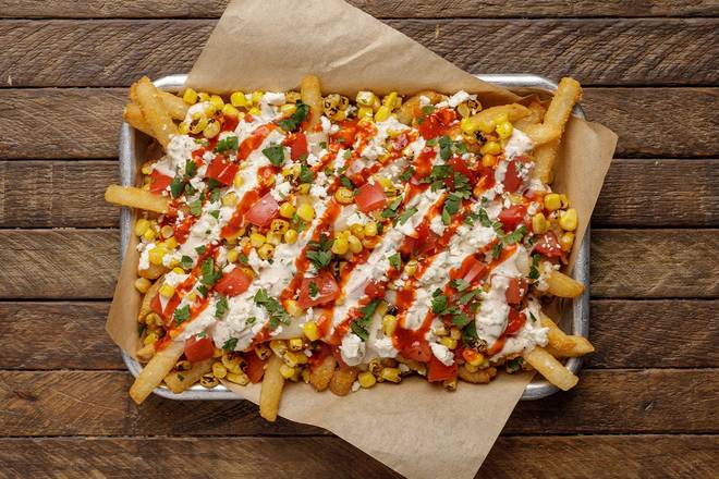 Order Street Corn Fries food online from Lazy Dog Restaurant & Bar store, Naperville on bringmethat.com