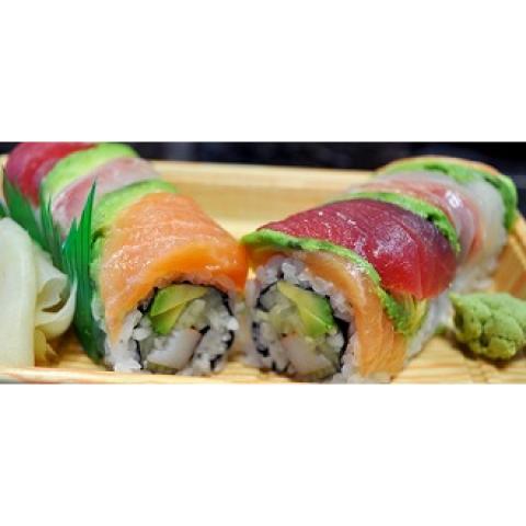 Order Rainbow Roll food online from Vic Sushi store, Willow Grove on bringmethat.com
