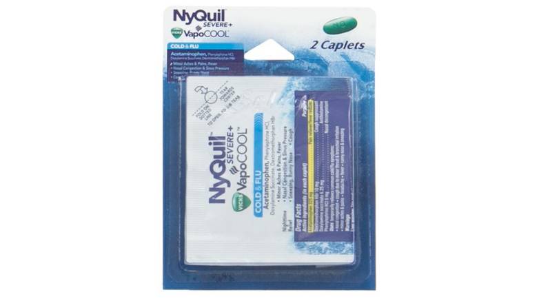Order Ny Quil Vapocool single pack 2 caplets food online from Route 7 Food Mart store, Norwalk on bringmethat.com