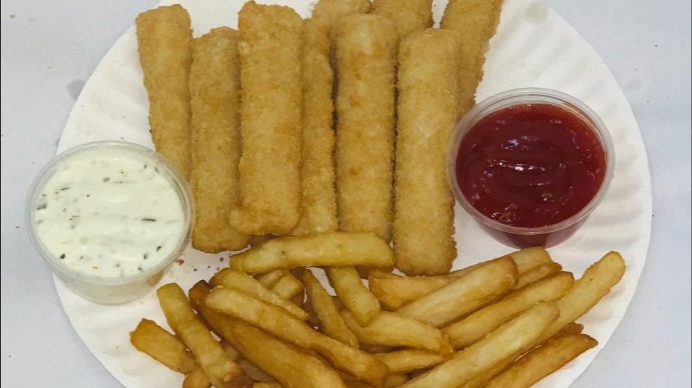Order Fish Sticks (10 Pcs with Fries) food online from NY Famous Deli store, Bronx on bringmethat.com