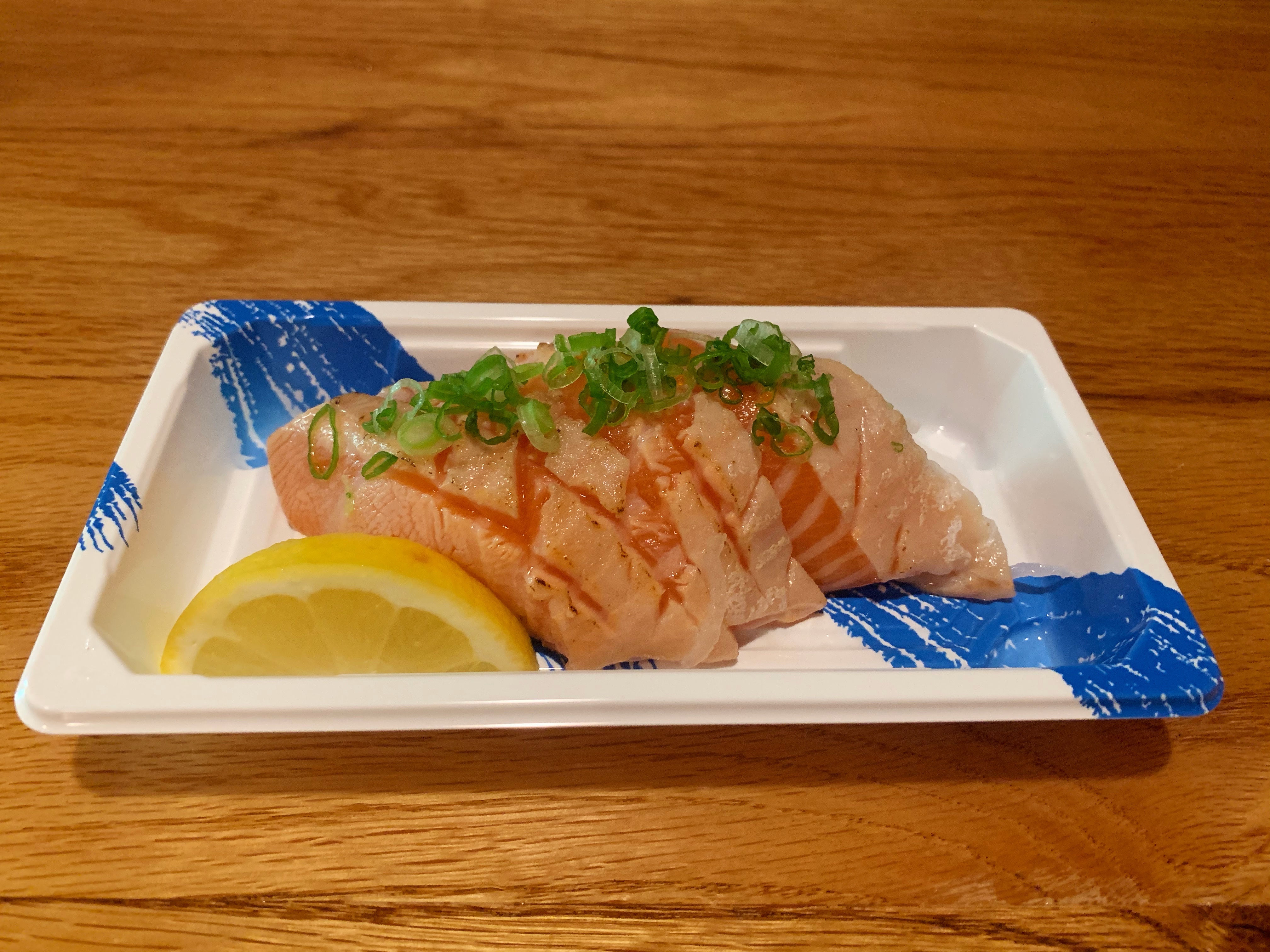 Order Seared sake toro sashimi  food online from Mura Dj Sushi store, San Francisco on bringmethat.com