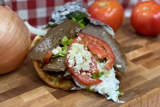 Order Gyros Sandwich food online from Manny & olga's pizza store, Wheaton on bringmethat.com