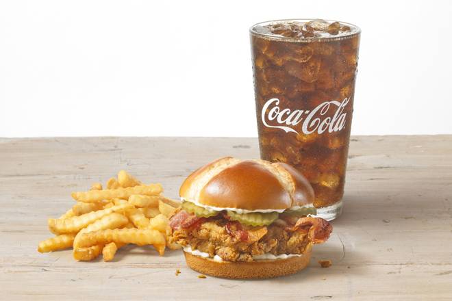 Order NEW Texas-Cut Bacon Chicken Sandwich Combo food online from Church's Chicken store, Austell on bringmethat.com