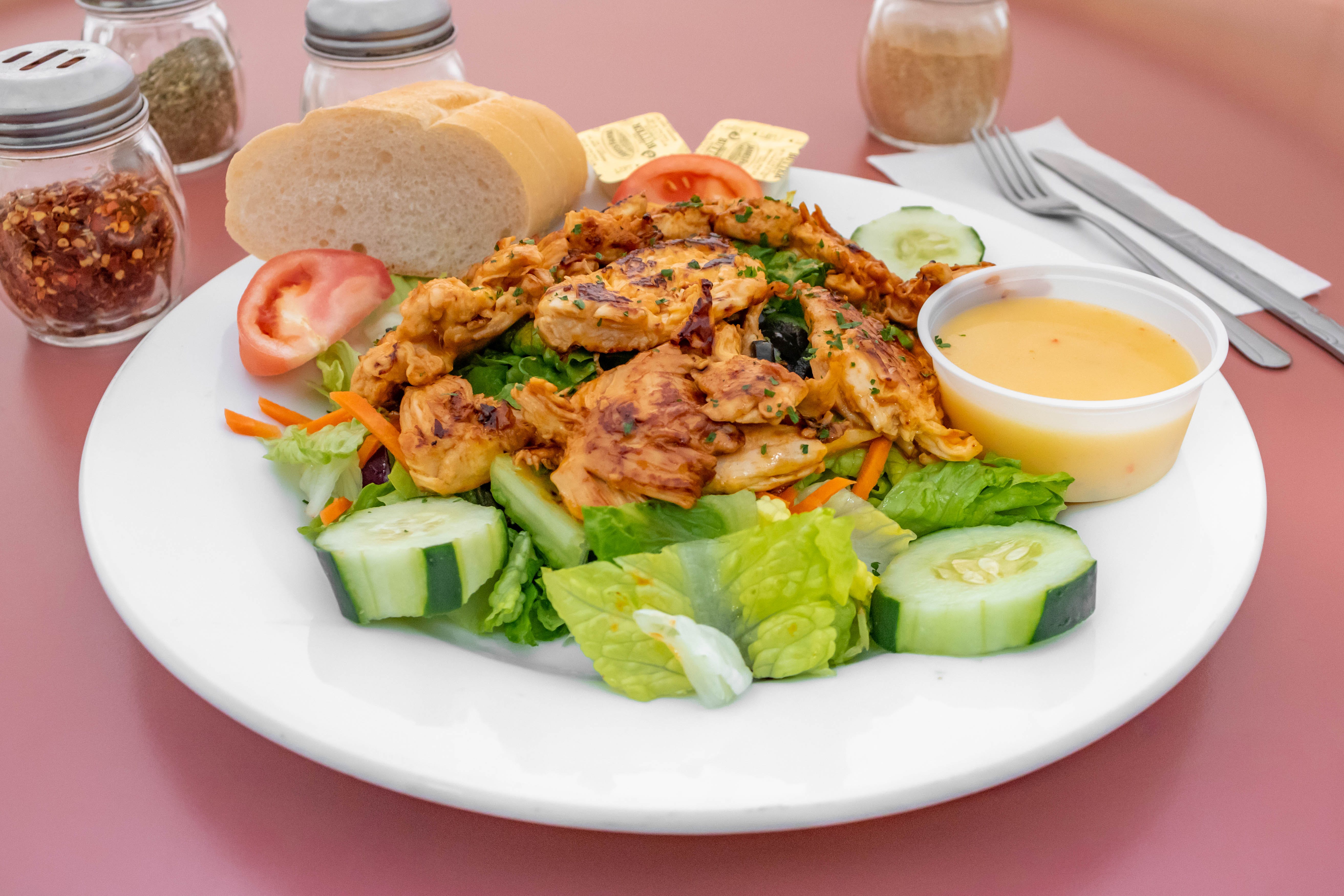 Order Grilled Chicken Salad - Small food online from Sal Pizza store, Mt Holly on bringmethat.com