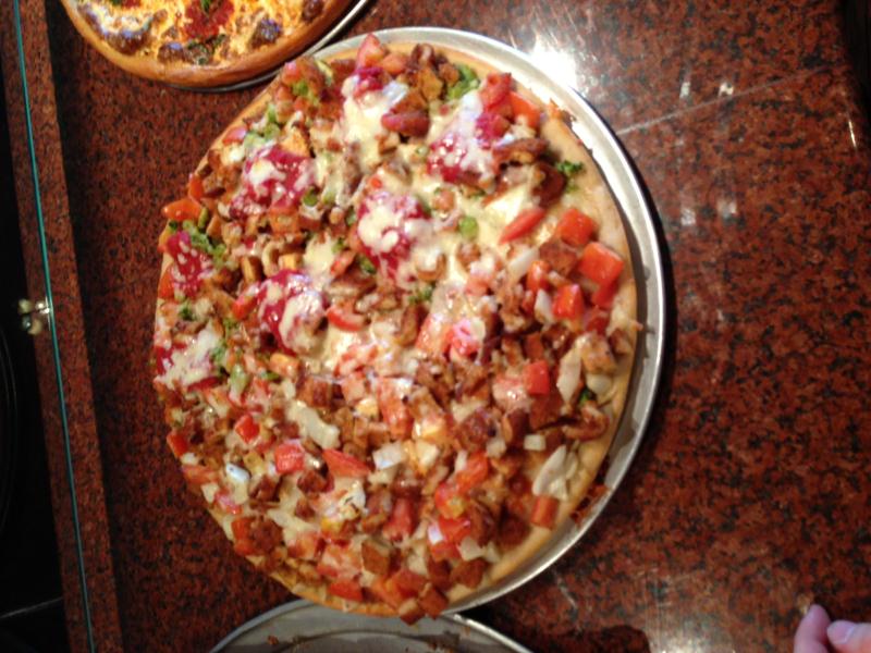 Order Chicken, Tomato and Onion Pan Pie food online from My Family Pizza store, Staten Island on bringmethat.com