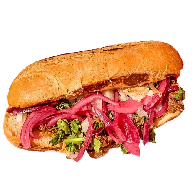 Order Torta Birria food online from Pepe Red Tacos store, Harbor City on bringmethat.com