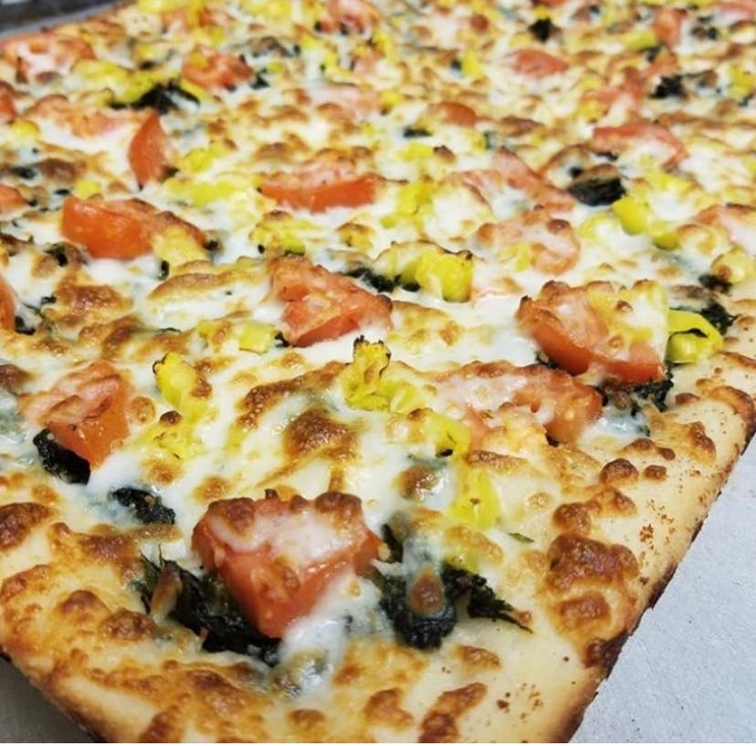 Order Square Spinach Italiano Pizza - 9 Cut food online from Pizza Joes store, Beaver on bringmethat.com