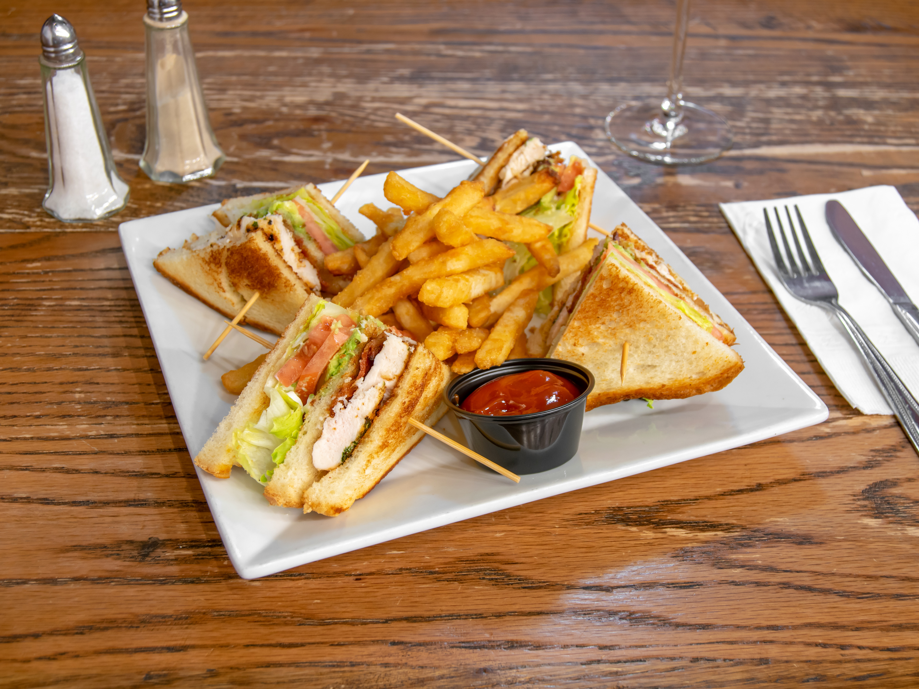 Order St. George Club Sandwich food online from Jiangnan Chinese Cuisine store, New York on bringmethat.com