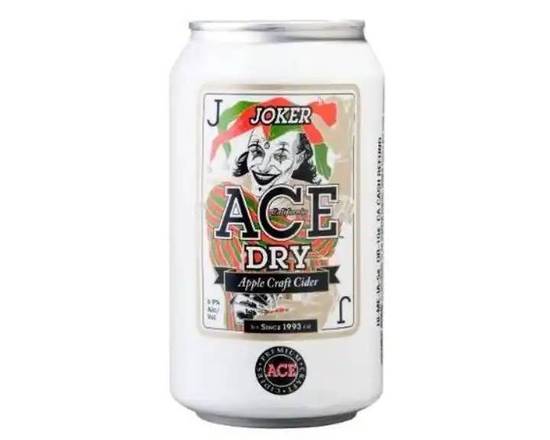 Order Ace Joker Dry Hard Cider, 6pk-12oz can beer (6.9% ABV) food online from Tenderloin Liquor store, San Francisco on bringmethat.com