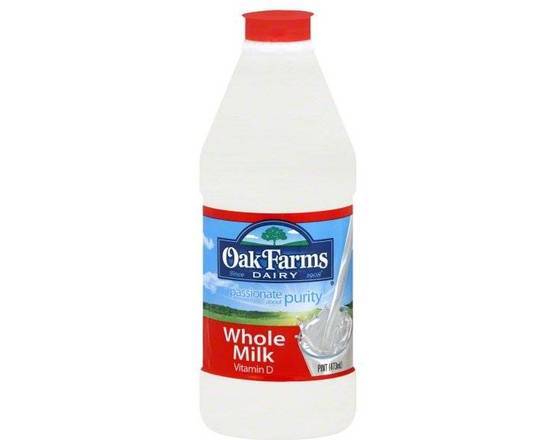 Order Oak Farms Whole Milk Pint (16 oz) food online from Urban Value Corner Store store, Dallas on bringmethat.com