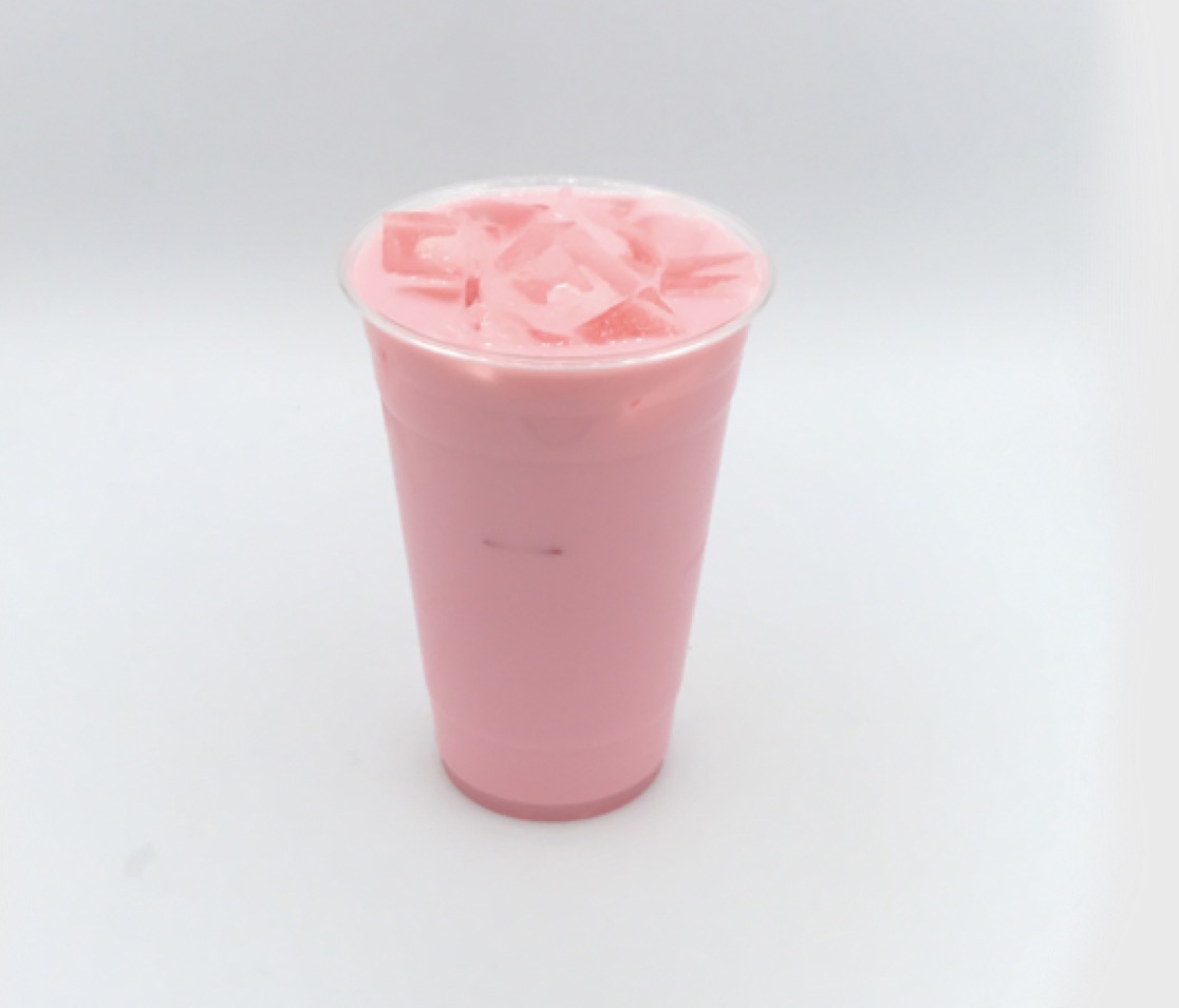 Order #220 Strawberry Milk Tea food online from Sweet Mango Dessert Cafe store, San Francisco on bringmethat.com