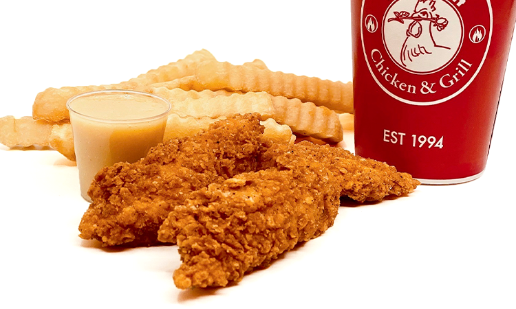 Order 8. Three  Mild Tenders Combo food online from La Rosa Chicken & Grill store, Princeton on bringmethat.com