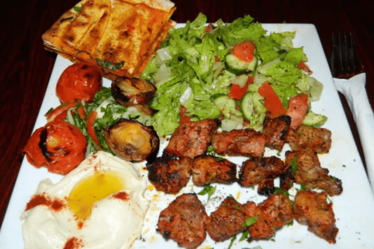 Order Lamb Shish Kabob food online from Zaatar Mediterranean Cuisine store, Baltimore on bringmethat.com