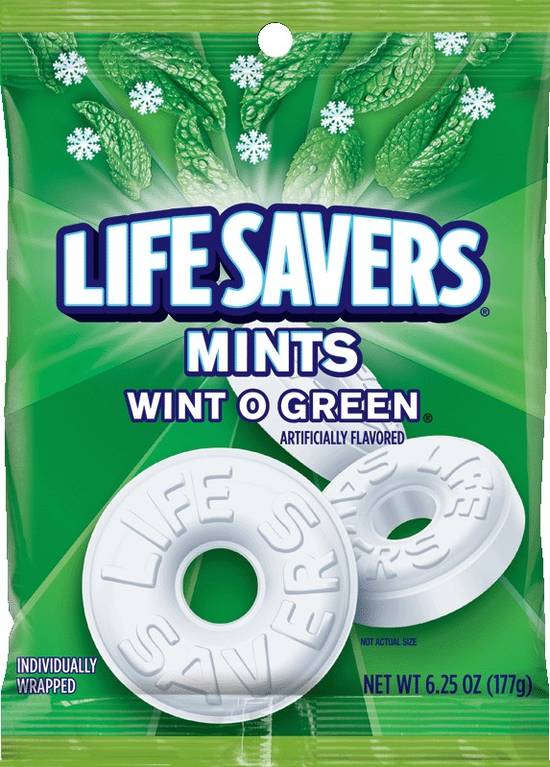 Order Life Savers Wint O Green Mints Candy Bag (6.25 oz) food online from Rite Aid store, Yamhill County on bringmethat.com