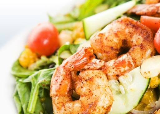 Order Chile Glazed Shrimp Salad food online from Benvenuto cafe - tribeca store, New York on bringmethat.com
