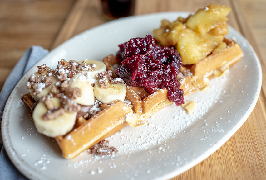 Order Belgian Waffle Flight  food online from Iron Rooster store, Cockeysville on bringmethat.com