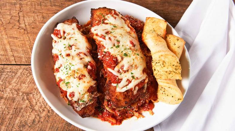 Order Chicken Parmigiana food online from Zeppe's Pizzeria-Highland Hts store, Cleveland on bringmethat.com