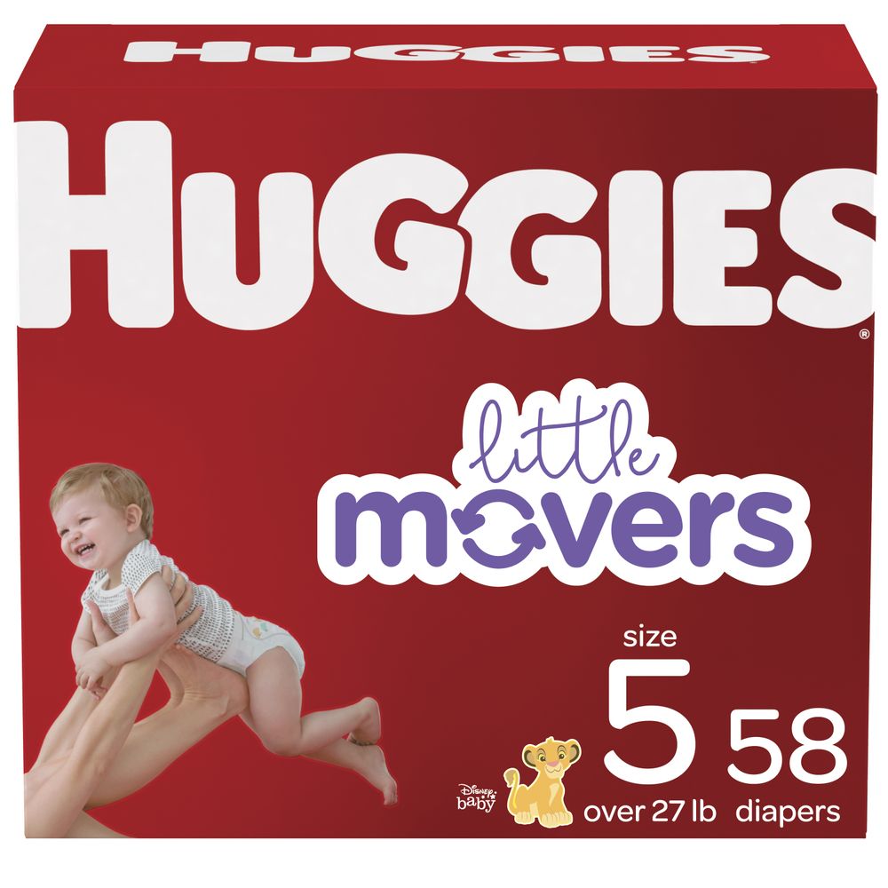 Order Huggies Little Movers Baby Diapers, Size 5 - 58 ct food online from Rite Aid store, PAULSBORO on bringmethat.com