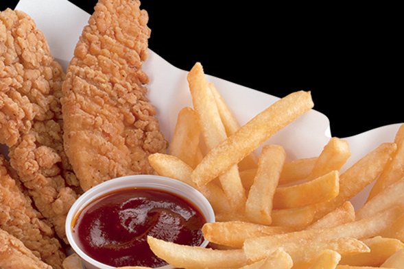 Order Junior Chicken Strips (3) food online from Burger Island store, Richardson on bringmethat.com