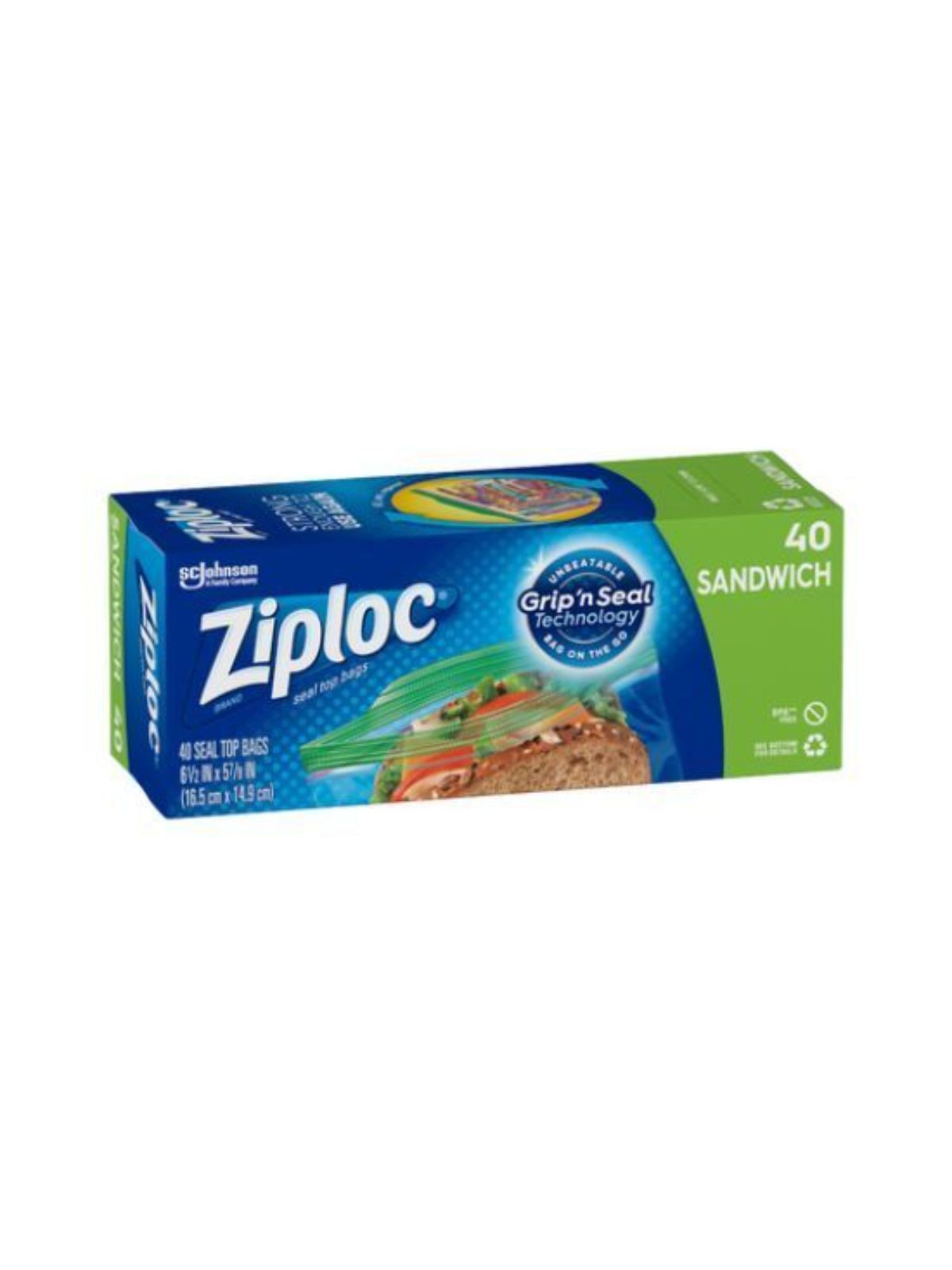 Order Ziploc Sandwich Bags (40 count) food online from Stock-Up Mart store, Minneapolis on bringmethat.com