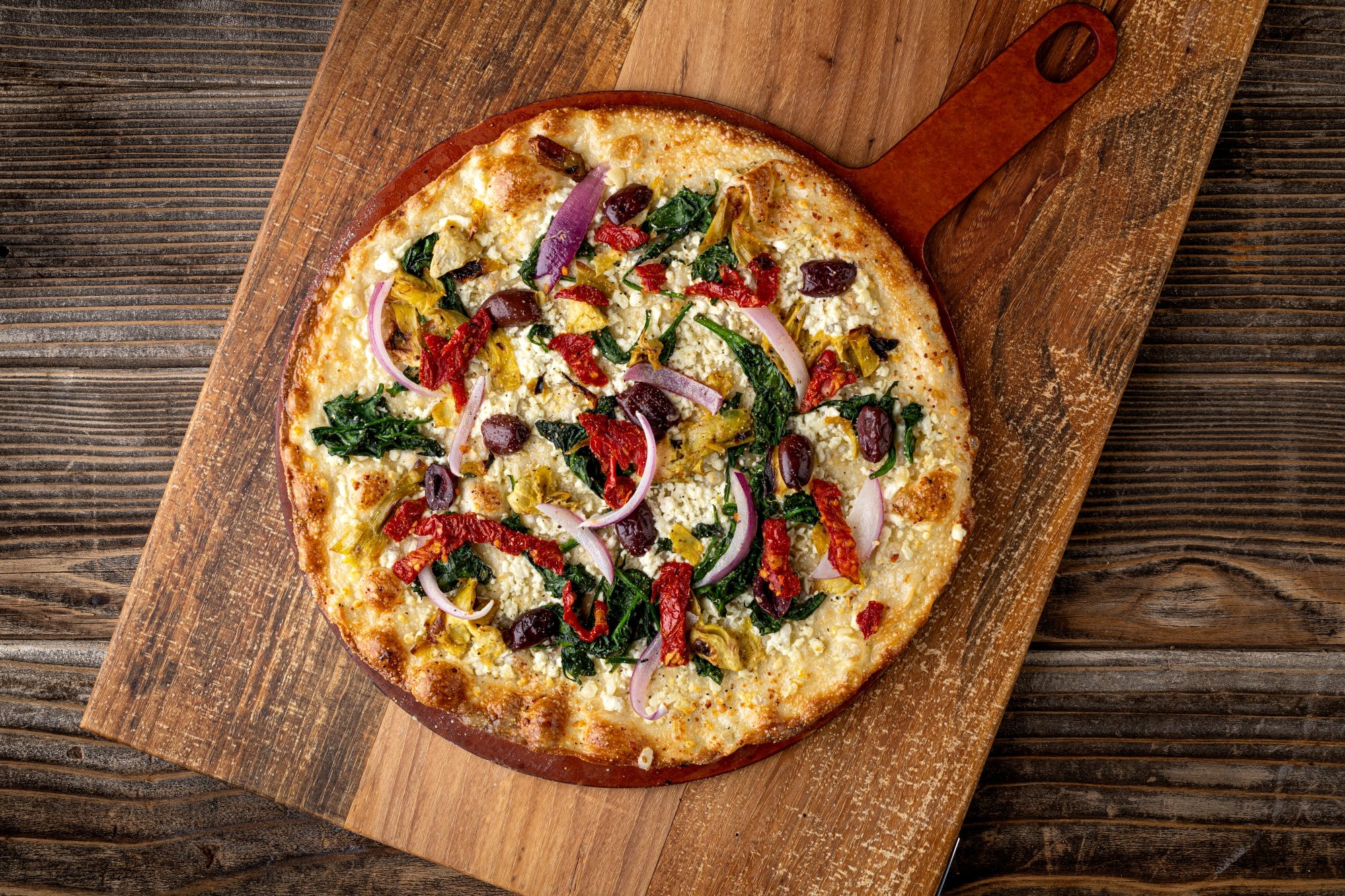 Order Mediterranean Pizza - 11'' food online from Fired Pie store, Glendale on bringmethat.com