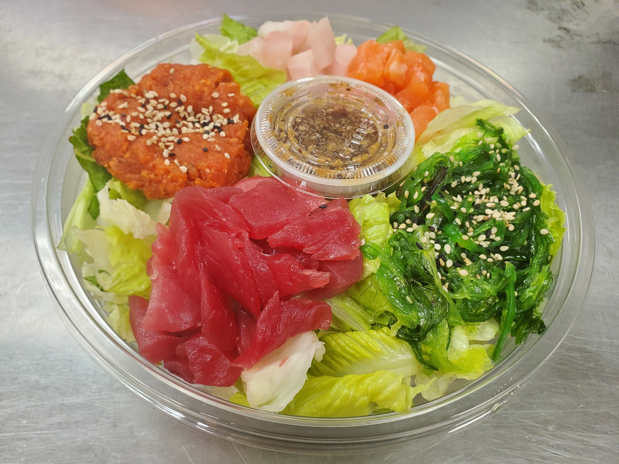 Order Assorted Fish Salad food online from Sushishop store, San Diego on bringmethat.com
