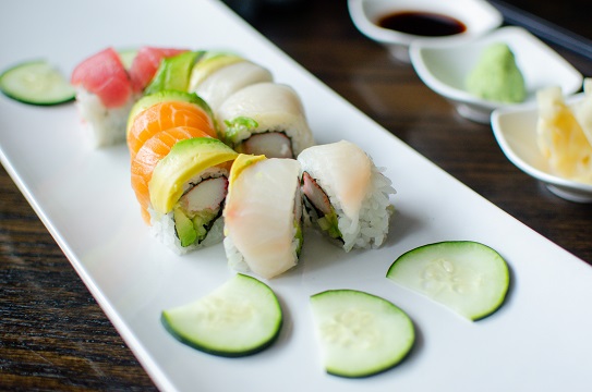 Order Rainbow Roll food online from Chinese Kitchen Sushi store, Chicago on bringmethat.com
