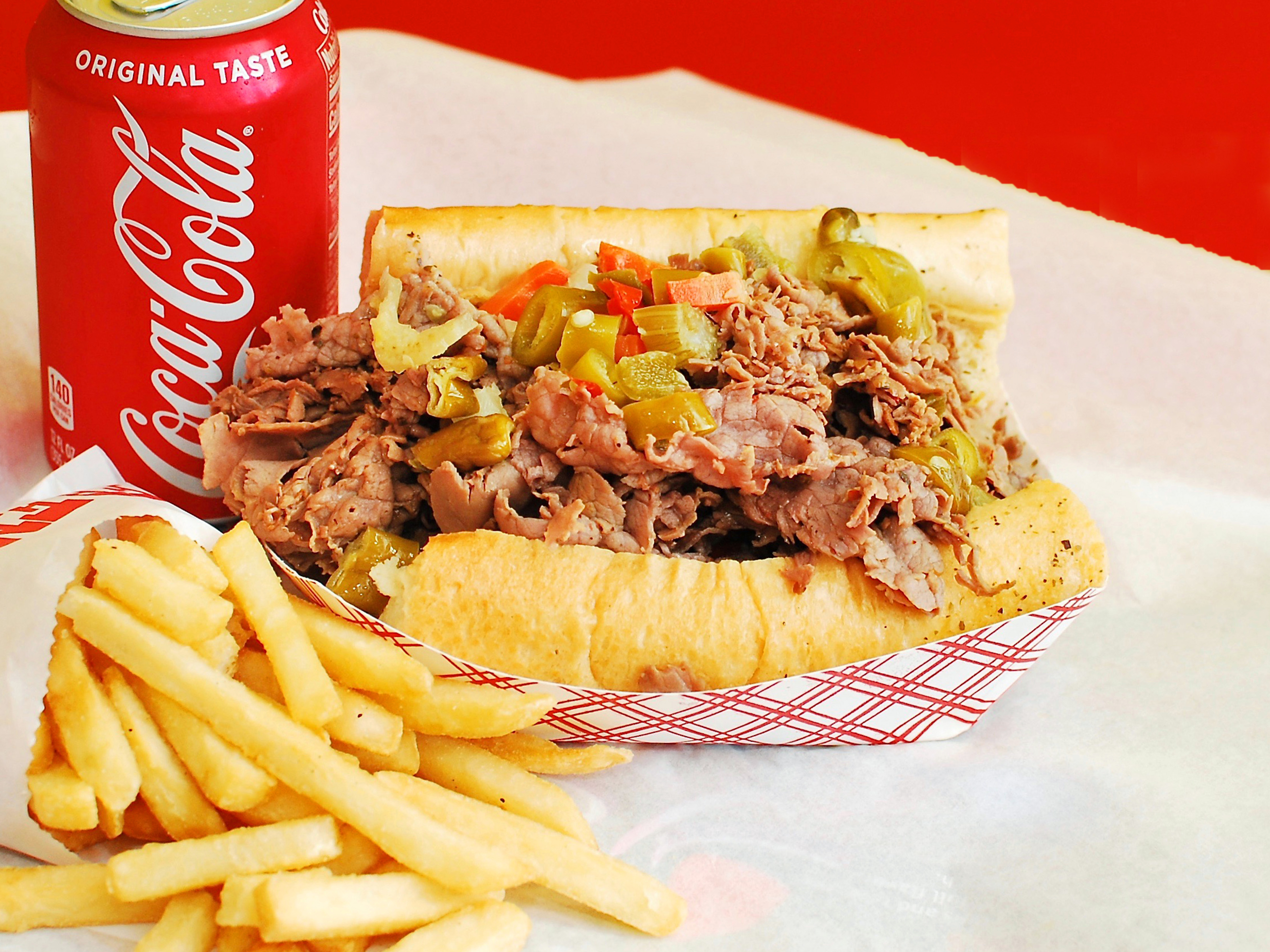 Order Italian Beef Sandwich food online from Super Submarine store, Chicago on bringmethat.com