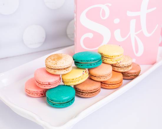 Order French Macarons (12) food online from Sift Dessert Bar store, San Francisco on bringmethat.com