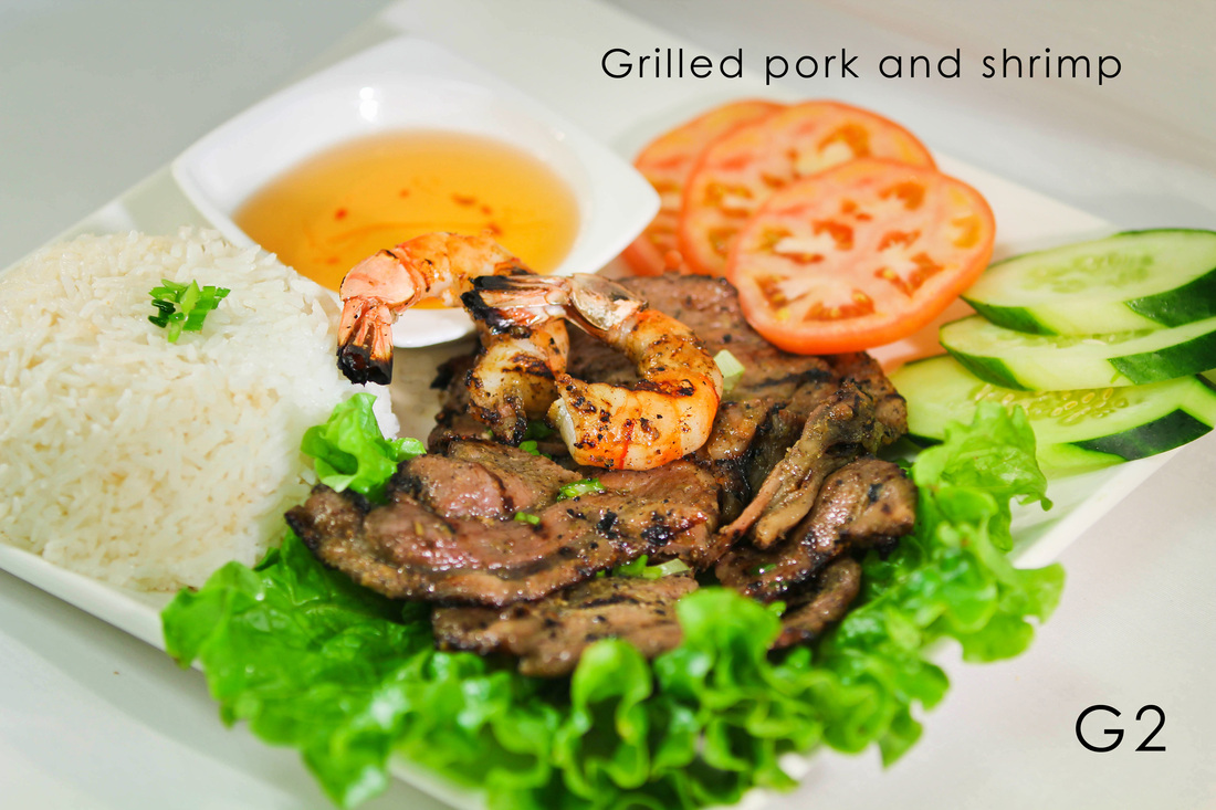 Order G2. Grill Pork and Shrimp Rice Dish  food online from Pho Binh store, Houston on bringmethat.com