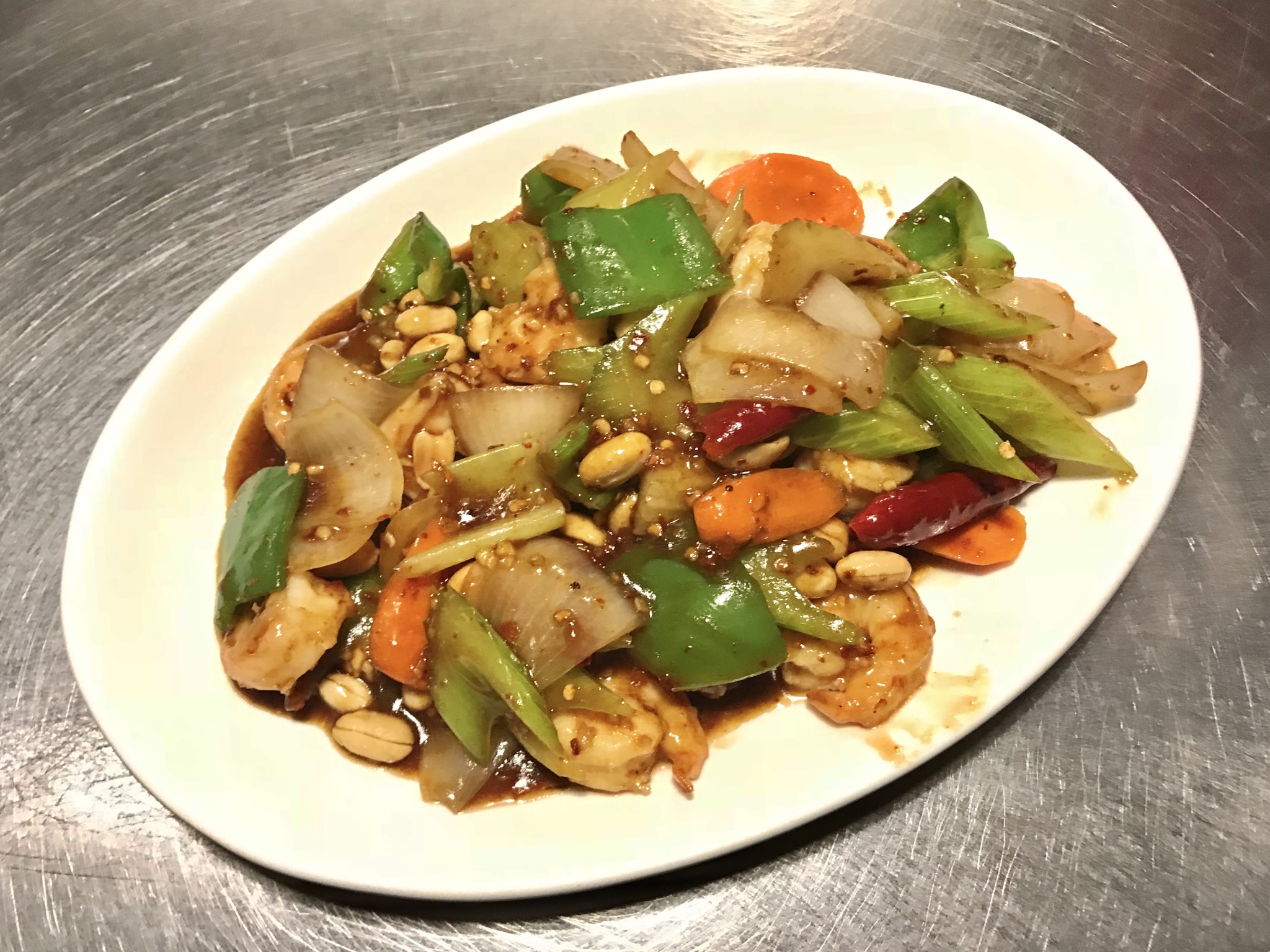 Order Kung Pao Prawns food online from Genghis Khan Restaurant store, Seattle on bringmethat.com