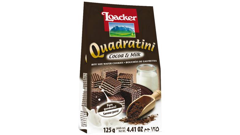 Order Loacker Quadratini Wafer Cookies - Cocoa & Milk food online from Route 7 Food Mart store, Norwalk on bringmethat.com