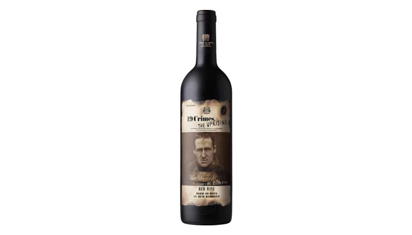 Order 19 Crimes The Uprising Aged 30 Days in Rum Barrels Red Wine Blend 750mL food online from Liquor Palace store, Burbank on bringmethat.com