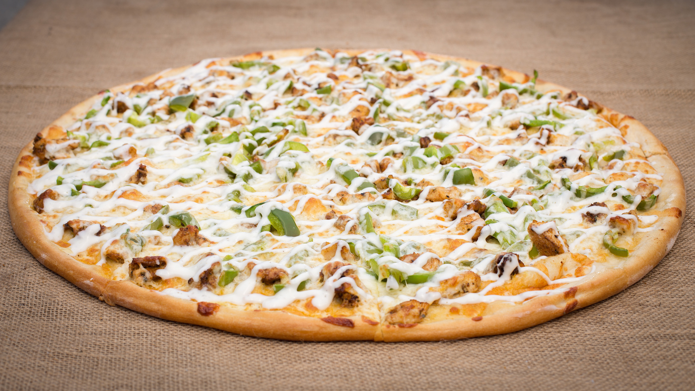Order Golden Grilled Chicken Pizza food online from Golden Desserts store, Albany on bringmethat.com