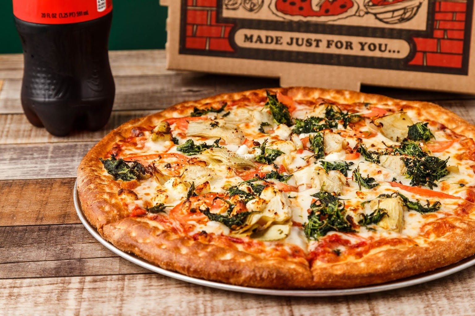 Order Athenian Pizza - Medium 12'' (6 Slices) food online from Athens Pizza store, Athens on bringmethat.com