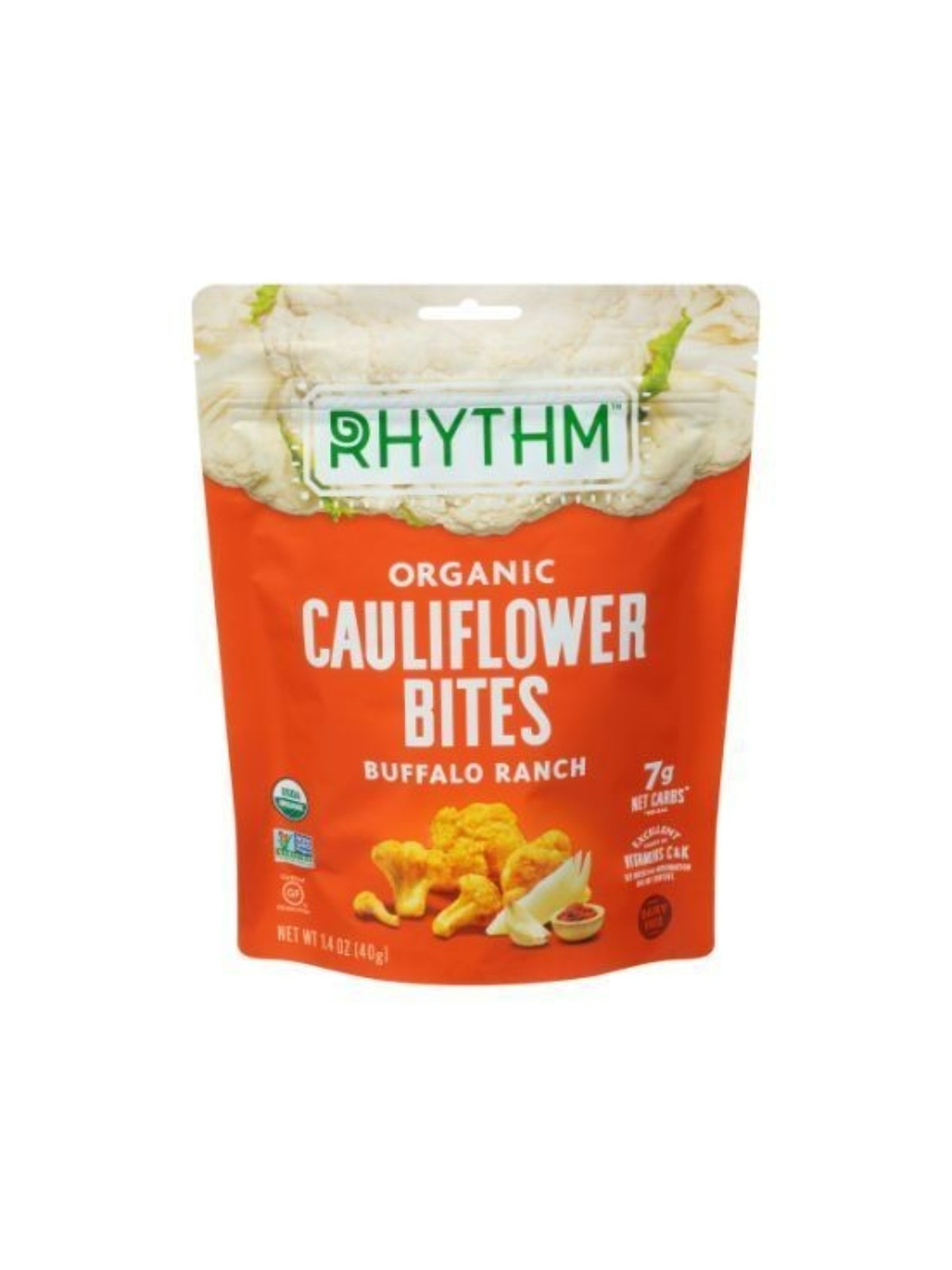 Order Rhythm Superfoods Buffalo Ranch Cauliflower Bites (1.4 oz) food online from Stock-Up Mart store, Minneapolis on bringmethat.com