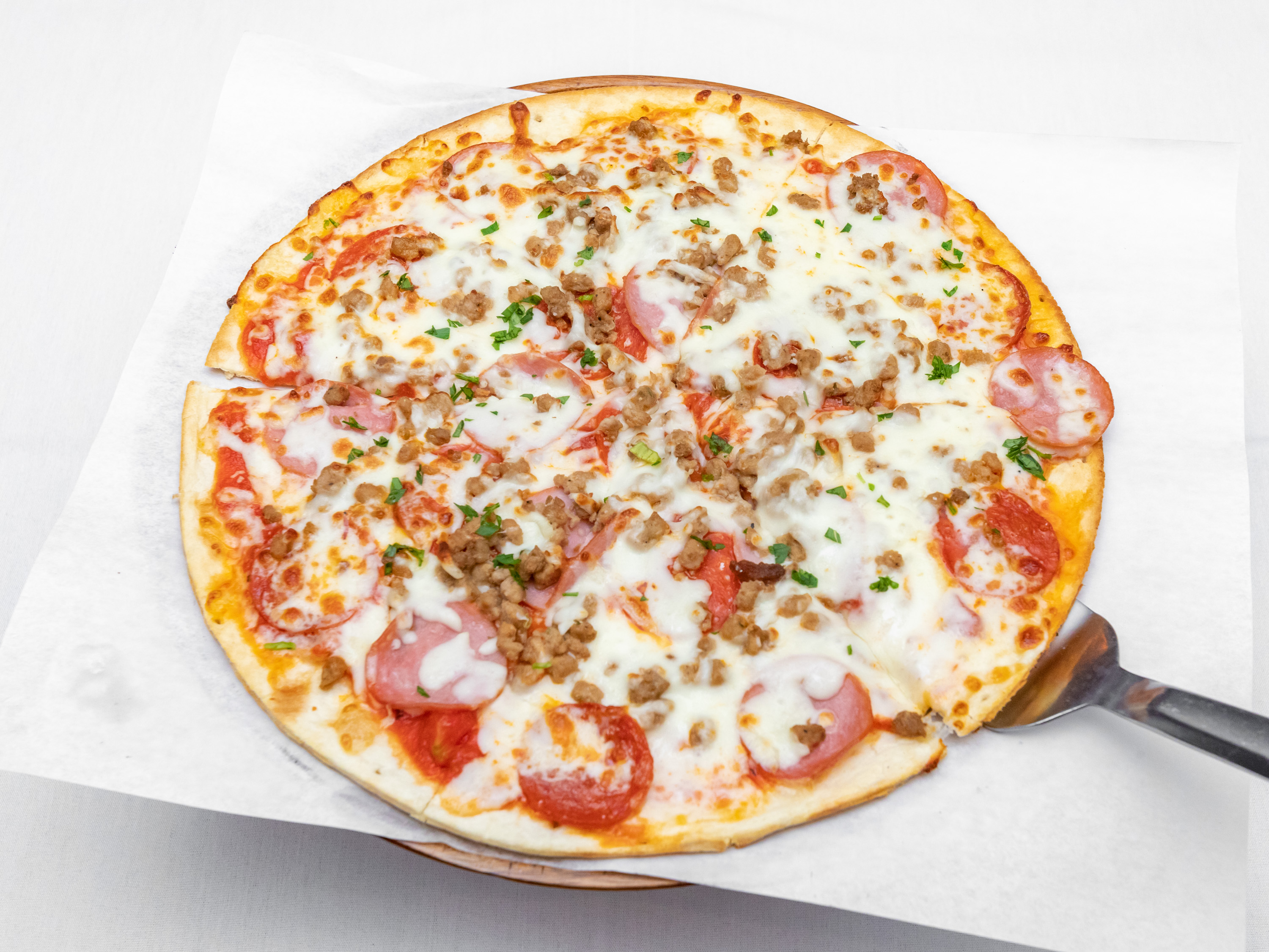 Order Meat Lover's Specialty Pizza food online from Villa Amore store, Lincoln on bringmethat.com