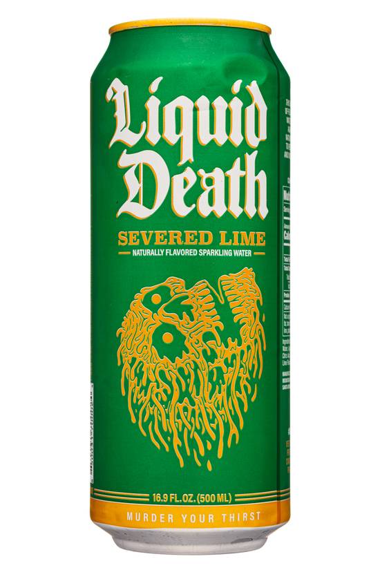 Order Liquid Death Severed Lime Natural Flavored Sparkling Water food online from Fastbreak Convenience Store store, Jackson County on bringmethat.com